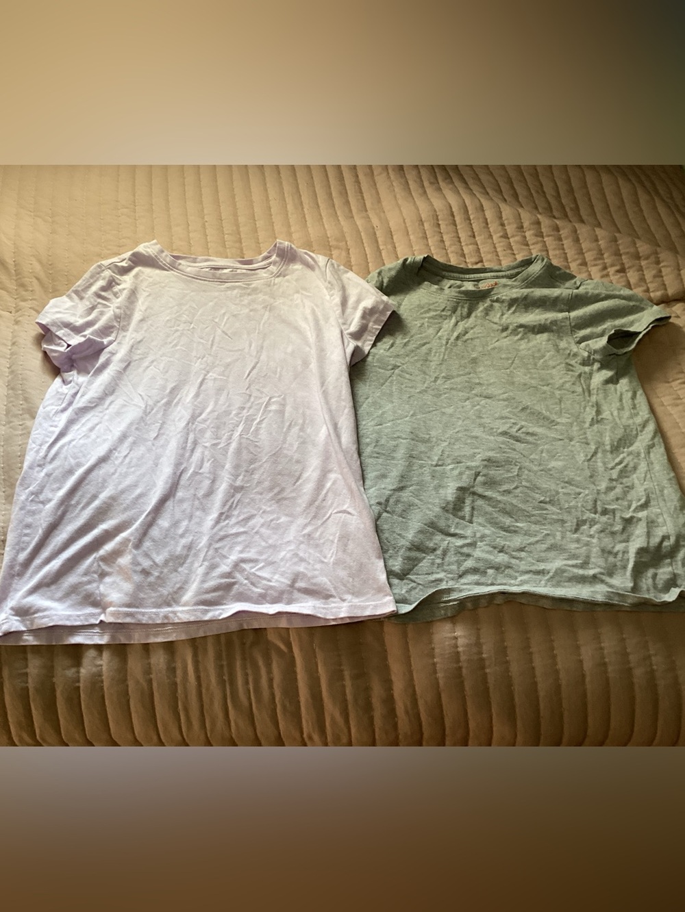 Cat & Jack Short Sleeve Tee Duo - Light Purple & Grey